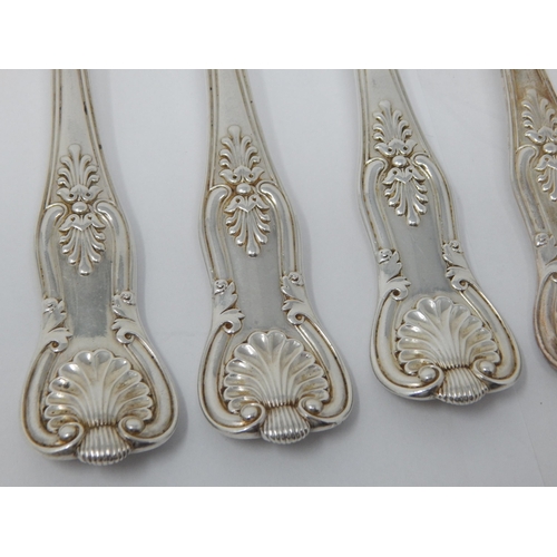 147 - A Set of 6 Georgian Silver Kings Pattern Dinner Forks Hallmarked London 1828 by William Chawner: Len... 