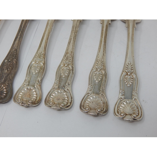 148 - A Set of 8 Georgian Silver Kings Pattern Dinner Forks Hallmarked London 1828 by William Chawner: Len... 