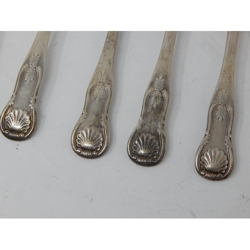 153 - A Set of 8 Scottish Georgian Silver Kings Pattern Teaspoons Hallmarked Edinburgh 1822 by Marshall & ... 