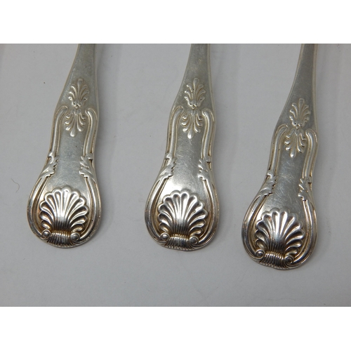 103 - A Set of 5 Scottish Georgian Silver Kings Pattern Dessert Spoons Hallmarked Edinburgh 1822 by Marsha... 