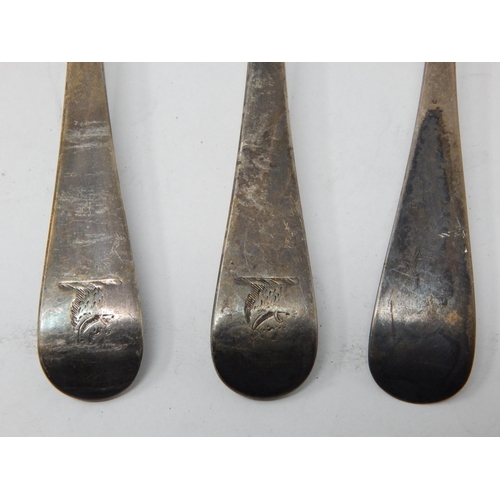 173 - A Pair of C18th George III Silver Tablespoons Hallmarked London 1798 by Richard Chawner 21.5cm toget... 