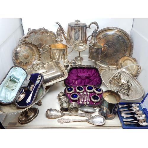 178 - A Large Quantity of Silver Plated Wares to Include a novelty pair of musical note toast racks by Pau... 