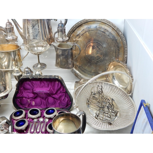 178 - A Large Quantity of Silver Plated Wares to Include a novelty pair of musical note toast racks by Pau... 