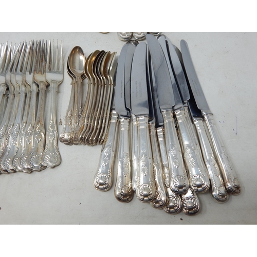 181 - 12 Place Setting of Kings Pattern Silver Plated Cutlery Including:
12 x Dinner Forks
12 X Dinner Kni... 