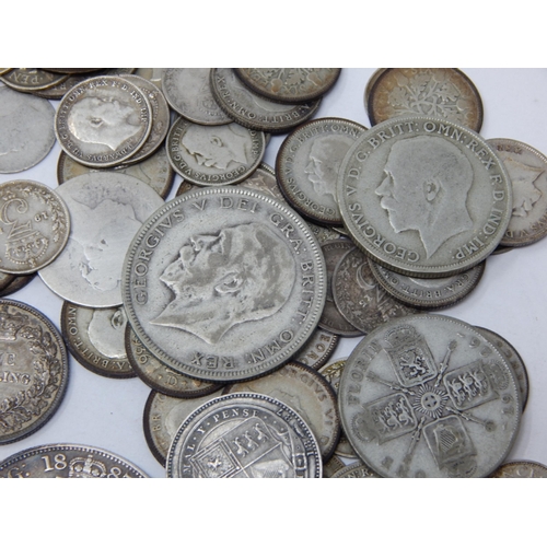 46 - QV Silver Crown 1887 together with further QV & later Silver coinage: Weight 208g