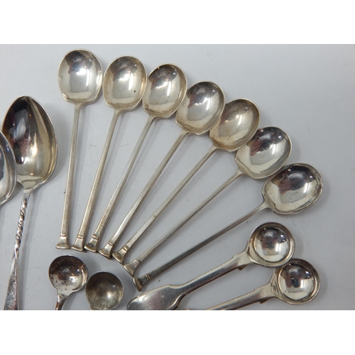 164 - A Quantity of Hallmarked Silver Items Including Spoons, Manicure Items etc: Weighable Silver 202g