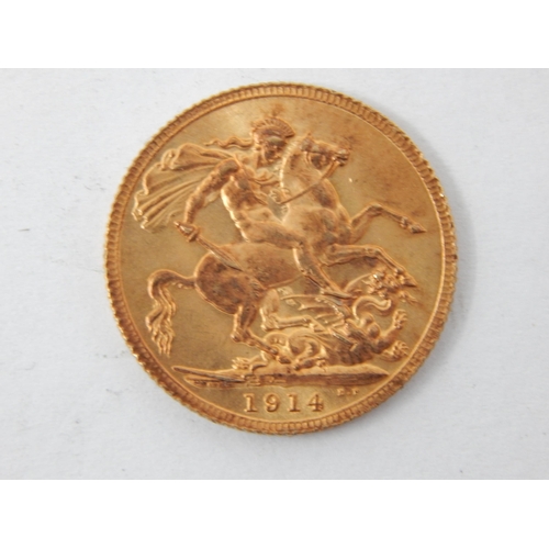 50 - GV Full Gold Sovereign 1914