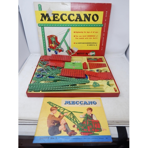 Meccano Set No 5 with Instruction Book (Boxed)