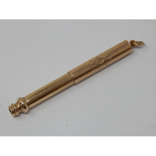 279 - 9ct Yellow Gold Pencil: Gross weight 15.14g