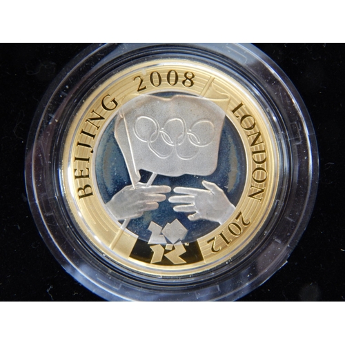 62 - Royal Mint 1992-1993 Silver Proof Piedfort 50p, Silver Proof 2008 UK Olympic Games £2 Coin & Silver ... 