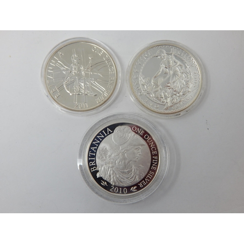 65 - 1oz Fine Silver Britannia's: 2005, 2010,2011