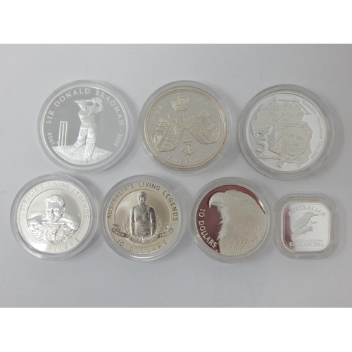 67 - Collection of 7 Various Silver Proof Coins