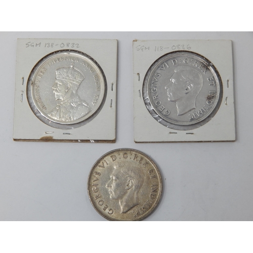 68 - Canadian Silver Dollars: 1934, 1935, 1939