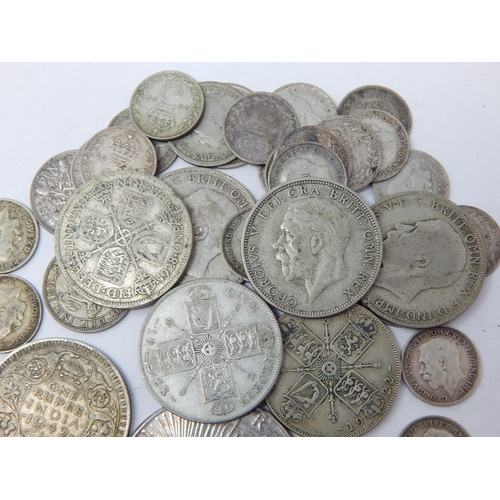 70 - Silver Florins, Silver Sixpences & Threepences together with a Silver One Rupee & a Silver Dollar 19... 