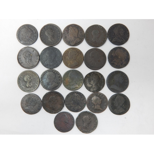 71 - Collection of George I/II/III Halfpennies