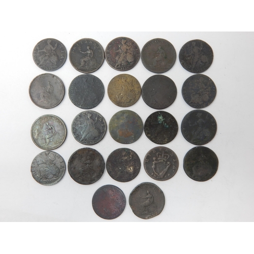 71 - Collection of George I/II/III Halfpennies