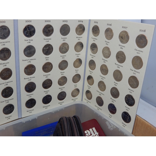 83 - Box containing a large quantity of unsorted coinage, some identified and some in original purchase e... 