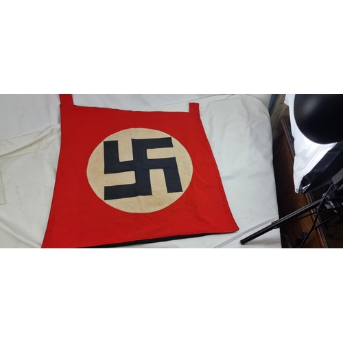 531 - Nazi Swastika podium banner 25 inches square