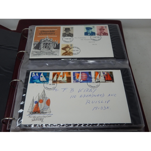 79 - Three Royal Mail Binders containing a Collection of FDC's from October 1974-March 1993, all in date ... 