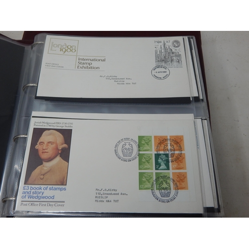 79 - Three Royal Mail Binders containing a Collection of FDC's from October 1974-March 1993, all in date ... 