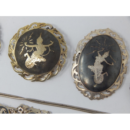 161 - A Large Collection of Thai Sterling Silver Jewellery Including Brooches, Earrings, Necklaces, Bracel... 