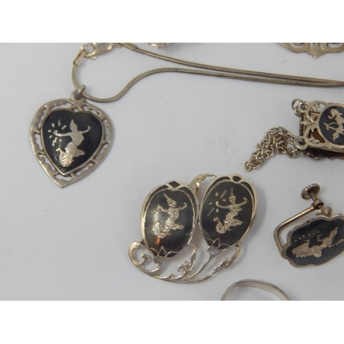 161 - A Large Collection of Thai Sterling Silver Jewellery Including Brooches, Earrings, Necklaces, Bracel... 