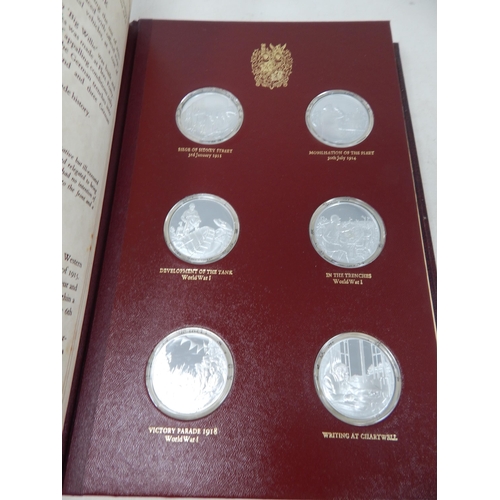 81 - THE CHURCHILL CENTENARY MEDAL COLLECTION 1974 comprising 24 sterling silver proof medals 40mm in a p... 