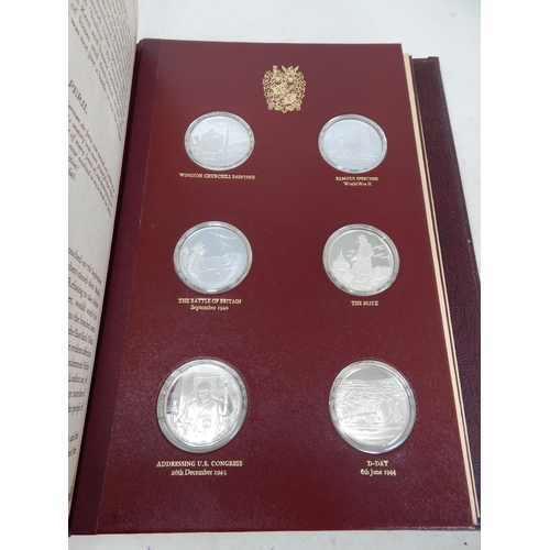 81 - THE CHURCHILL CENTENARY MEDAL COLLECTION 1974 comprising 24 sterling silver proof medals 40mm in a p... 