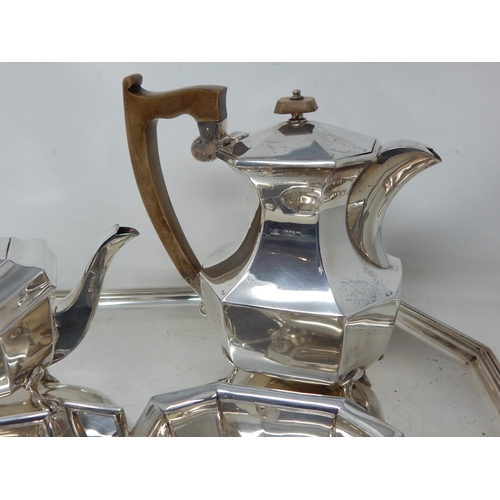 101 - Art Deco Silver Two Handled Tea Tray Hallmarked Sheffield 1939 by James Dixon & Sons: Measuring 59cm... 