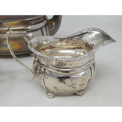 102 - Silver 3 Piece Tea Set Hallmarked Birmingham 1937 by Richard Woodman Burridge (Chairman of Harrods) ... 