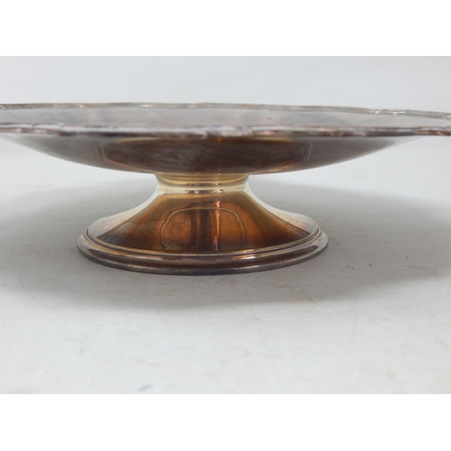 103 - Silver Pedestal Tazza Hallmarked Birmingham 1937 by Barker Brothers: 21cm diameter: Weight 318g