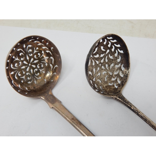 117 - George III Silver Sifter Spoon Hallmarked London 1804 together with a Victorian Silver Sifter Spoon ... 