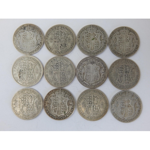 69 - KGV Silver Half Crowns (12)