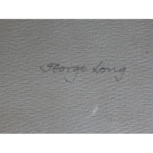 517 - GEORGE LONG: Signed Pencil Drawing 