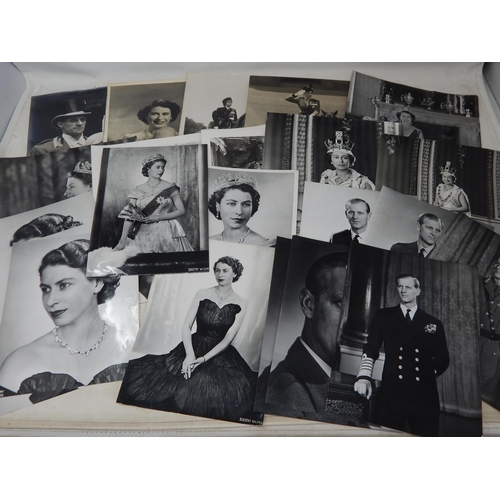 527 - ROYAL PHOTOGRAPHS: Queen Elizabeth II & HRH Prince Philip: B&W Press Photographs Including examples ... 