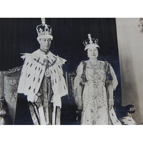 534 - ROYAL PHOTOGRAPHS: King George VI & Queen Elizabeth: B&W Press Photographs Including the King's Fune... 