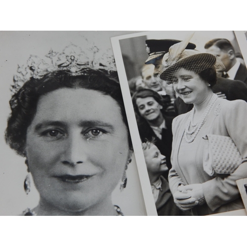 534 - ROYAL PHOTOGRAPHS: King George VI & Queen Elizabeth: B&W Press Photographs Including the King's Fune... 