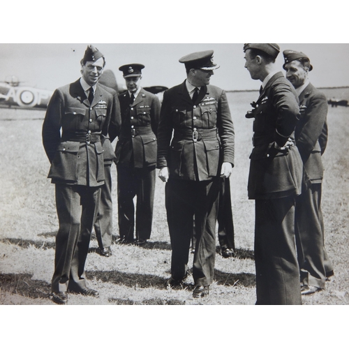 537 - WWII PHOTOGRAPHS: King George VI Inspecting Troops at Aldershot etc, Duke of Kent Talking to RAF Off... 