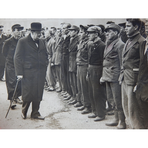 537 - WWII PHOTOGRAPHS: King George VI Inspecting Troops at Aldershot etc, Duke of Kent Talking to RAF Off... 