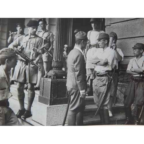 539 - WWII: A Quantity of B&W Photographs showing the signing of the surrender by the Japanese aboard the ... 