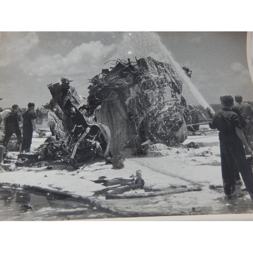 540 - WWII: A Collection of B&W Photographs showing Japanese Kamikaze Attack on HMS Formidable, A Corsair ... 