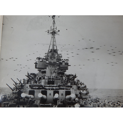 540 - WWII: A Collection of B&W Photographs showing Japanese Kamikaze Attack on HMS Formidable, A Corsair ... 