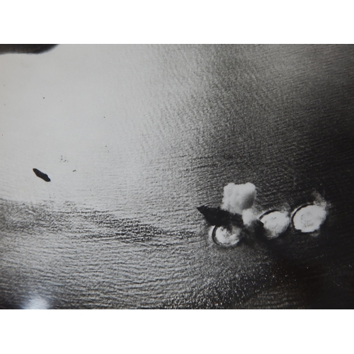 540 - WWII: A Collection of B&W Photographs showing Japanese Kamikaze Attack on HMS Formidable, A Corsair ... 