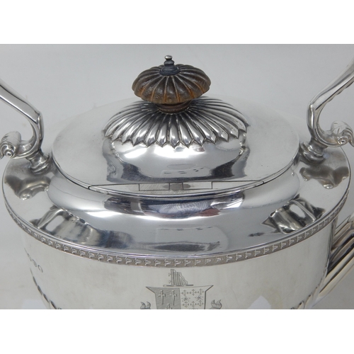 93 - Victorian silver spirit kettle, London 1882, Robert Harper, Gross Weight 1404g (45.14oz)