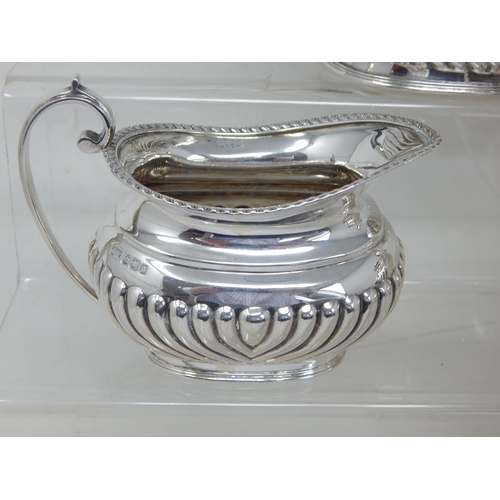 96 - Victorian silver three piece tea service, Sheffield 1899, Gross Weight 788g (25.33oz)