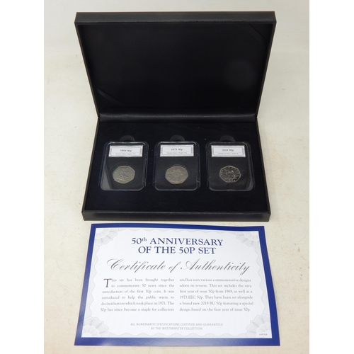 66 - 50th Anniversary of the 50p Set cased with COA