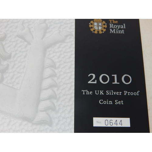 42 - 2010 Silver Proof Set in Royal Mint case of issue, brilliant, about as struck