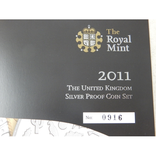 46 - The UK 2011 Silver Proof Set, brilliant, about as struck, in Royal Mint case of issue