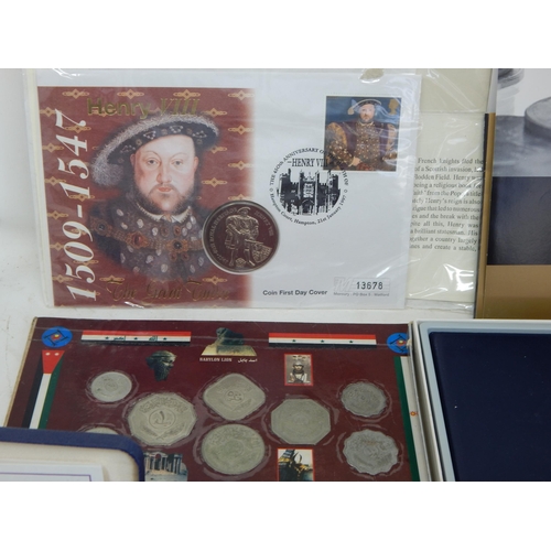 2 - Substantial collection of modern coinage to include:  Henry VIII Coin cover; TDC 2012 Diamond Jubile... 