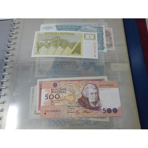 4 - Large collection of World Banknotes housed in 2 x collectors albums generally about Uncirculated and... 